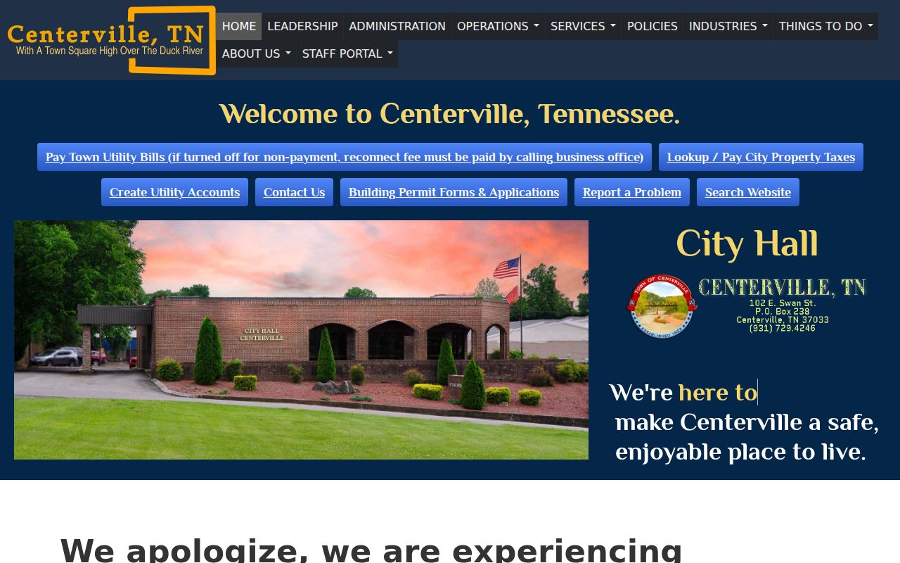 Official City of Centerville source for local criminal records contacts