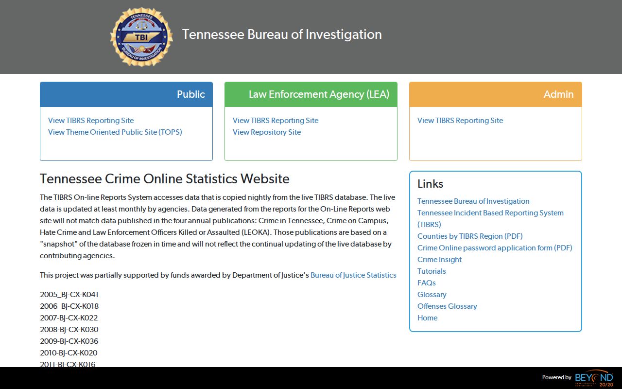 Centerville criminal records statistics in the official CrimeInsight interface